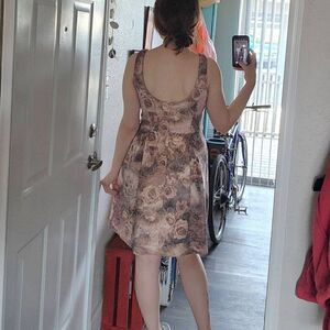 Belle Badgley Mischka u-back rose dress